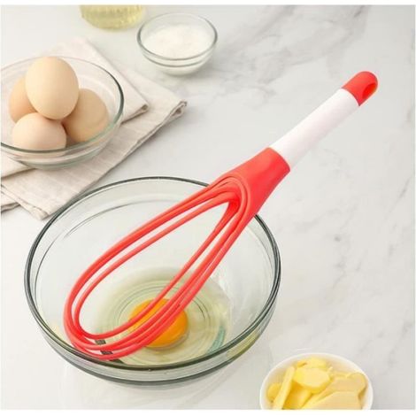 Fouet de cuisine - Non spécifié - Pliable - Silicone - Compatible lave-vaisselle - Rouge et vert (1/4)