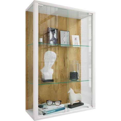 Gabinete de exhibición de pared colgante de cristal de gabinete de exhibición Udina M 80x60x25 - VCM
