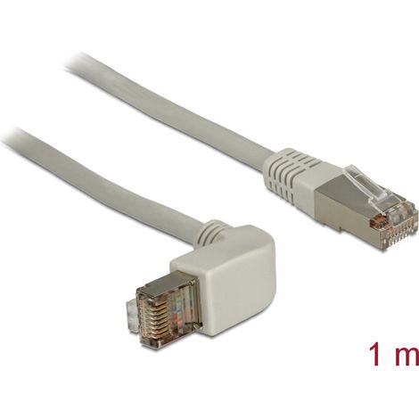 Cable rj45 cat.5e sftp acodado/recto 1.00 m delock