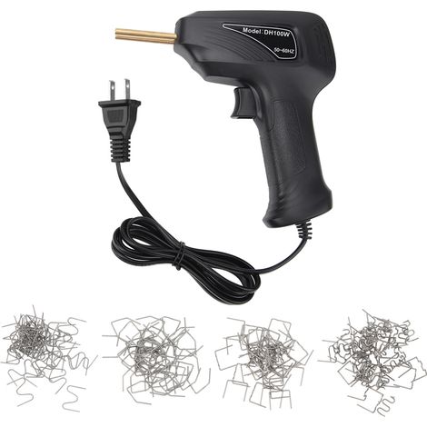 Kit de soudeuse plastique 100W avec agrafeuse thermique, pour réparation pare-chocs, panneaux, supports de lampe et anneaux plastiques, cuivre et plastique, prise US 110V-120V. (1/5)