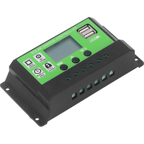 Intelligenter Solarladeregler mit einstellbaren Parametern, mit LCD-Bildschirm, kompatibel mit 12V/24V und 30A. (1/5)