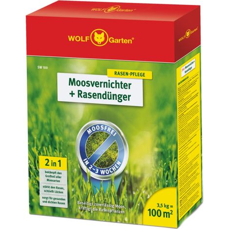 WOLF Garten 3841020 Moosvernichter und Rasendünger für 100m2, 3,5 Kg (1/2)