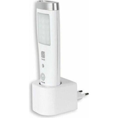 Notfall-Induktionstaschenlampe mit Bewegungsmelder, 60°-Erfassungswinkel, 15 LEDs, wiederaufladbarer Akku, weiß