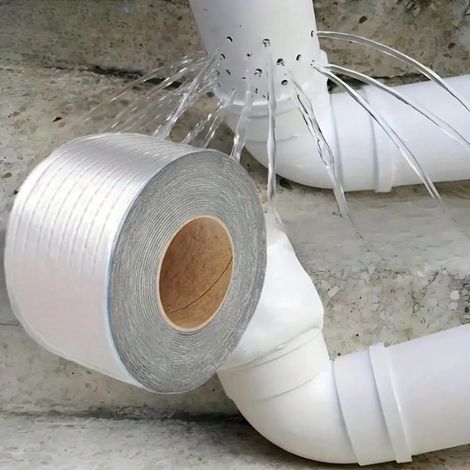 Ruban adhésif étanche (largeur 5cm longueur 1000cm) pour réparation de fissures de plafond de toit, fuites de tuyaux, murs — Super ruban nano, outils de réparation de fuites pour tuiles d'asphalte (1/4)
