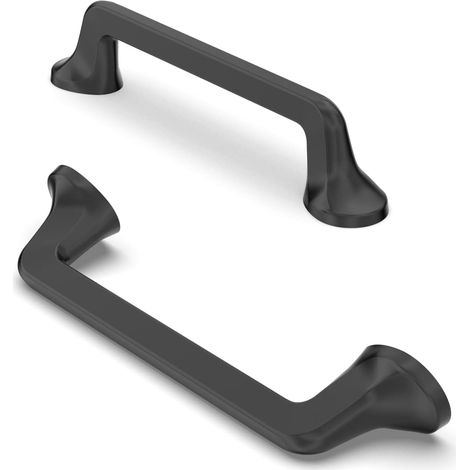 10 Poignées Tiroir Noir Mat Entraxe 96mm pour Placards Cuisine (1/5)