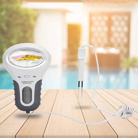 Tester della qualità dell'acqua, misuratore di pH, rilevatore di cloro per acqua, per piscina, per pH dell'acqua potabile, senza batteria, schermi grandi, tester digitale dell'acqua (1/4)