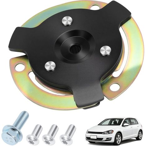 Climatisation compresseur réparation plaque fix Kit, Plaque de Moyeu d'embrayage Compresseur Voiture A/C avec vis 5N0820803 pour A1 A3 A4 TT Skoda Seat Je-tta Golf Tou-ran Pa-ssat (1/5)