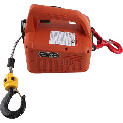 Treuil de levage électrique 660LB, 1500W, 25 pieds, hauteur de levage 13 pieds/min, avec télécommande filaire et sans fil, prise ue, 220V (1/5)