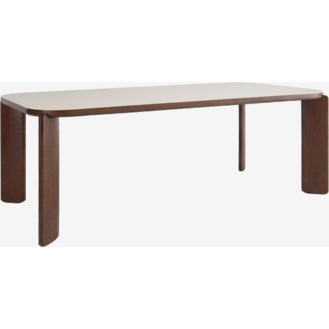 Mesa de comedor rectangular 200x100 cm en vidrio templado y MDF Nilea SKLUM       