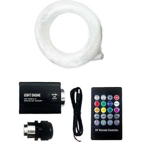 Ensemble de 300 lumières d'ambiance étoilées à fibre optique pour ciel de toit de voiture et de maison, contrôlées par application.
