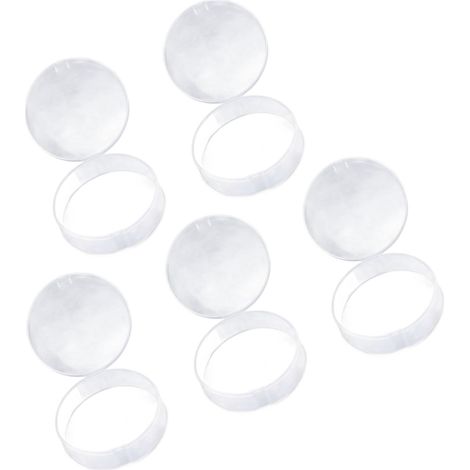 Boîte de rangement transparente pour éponges cosmétiques, lot de 5, grande capacité, portable, format 3,5 x 1,2 pouces, coffret clair et résistant. (1/5)