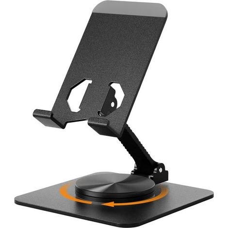 Ecleanfy - Support téléphone bureau rotation 360° réglable. Pliable et universel pour téléphones/tablettes. (1/5)