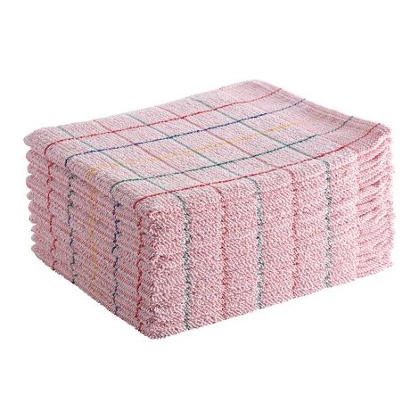 Serpillère bouclée absorbante rose - paquet de 10 - Maxiburo