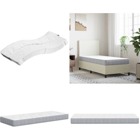 Matelas à ressorts ensachés moyen 90x200 cm - Matelas À Ressorts Ensachés - Matelas Confortable - Matelas Double - Literie - Sommier - Home & Living (1/5)