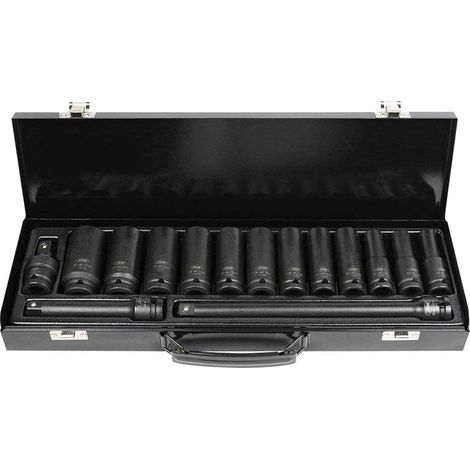 Chiave a impulsi jbm impact socket set acciaio alta resistenza 15 pezzi