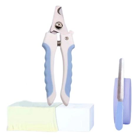 Ciseaux de toilettage pour animaux, pour les griffes, petits manches droits, bleus (1/5)
