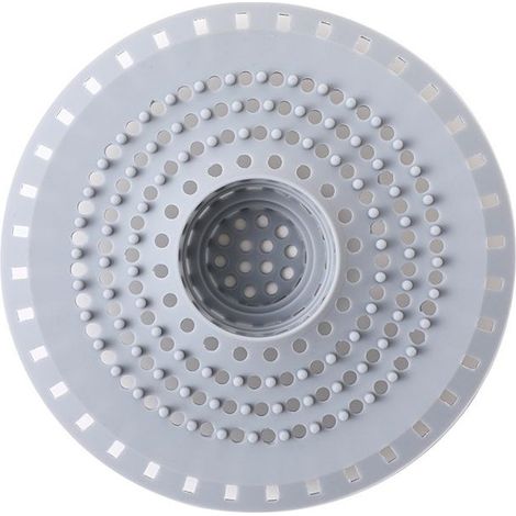 2 pièces filtre anti-cheveux pour évacuation de douche, en silicone souple, compatible salle de bain, baignoire et évier (1/5)