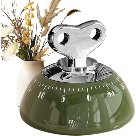 Minuterie Magnetique - Minuterie Mécanique Précise Sans Pile - Pour Réfrigérateur Four Cuisine - Vert