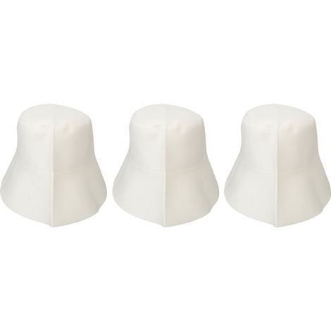 Bonnet de sauna feutre blanc 3 pièces, épais et absorbant, sûr et confortable pour hammam et spa, accessoire de bain. (1/5)