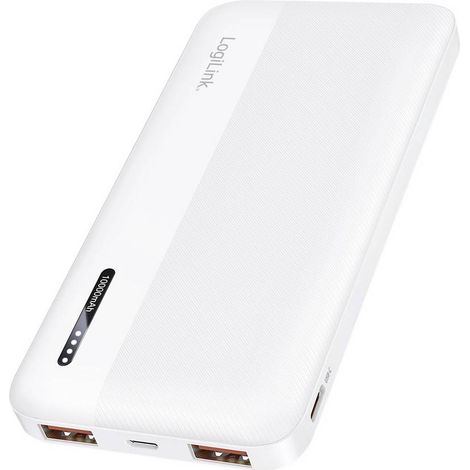 LogiLink PA0372W Power bank 10000 mAh Ricarica rapida Li-Ion Bianco Indicazione di stato (1/5)
