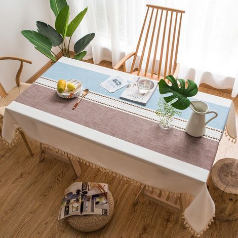 Nappe de Table Rectangulaire pour Salle à Manger Décor de Cuisine,140 cm x 240 cm,élégante jolie pour Table de Cuisine Decoration (1/5)