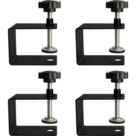 4 Pièce Support de Fixation en C, 50 mm Réglable Serre Joint Pince C, Acier Inoxydable C Clip de Fixation, pour Travail Bois Bricolage, Réparation Automobile (1/4)
