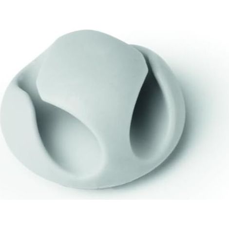 Lot de 6 serre-câbles à double trou – Outil de gestion des câbles (blanc) (1/3)