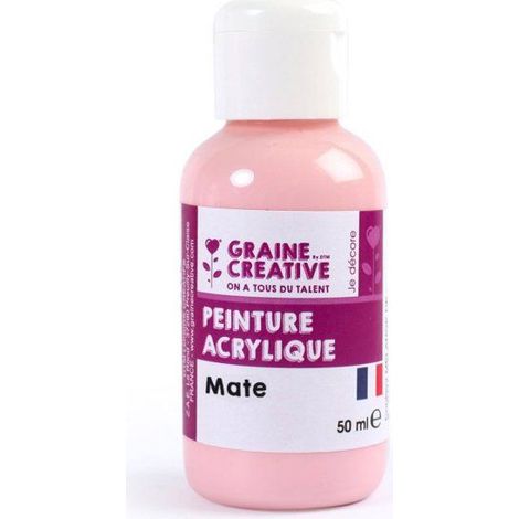 PEINTURE ACRYLIQUE 50ML ROSE PALE