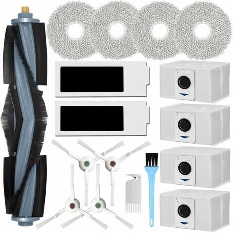 Accessoires pour aspirateur Ecovacs Deebot T20 Omni / T20 e Omni, 1 brosse principale, 4 brosses latérales, 4 serpillères, 2 filtres, 4 sacs, 2 brosses de nettoyage.. (1/4)