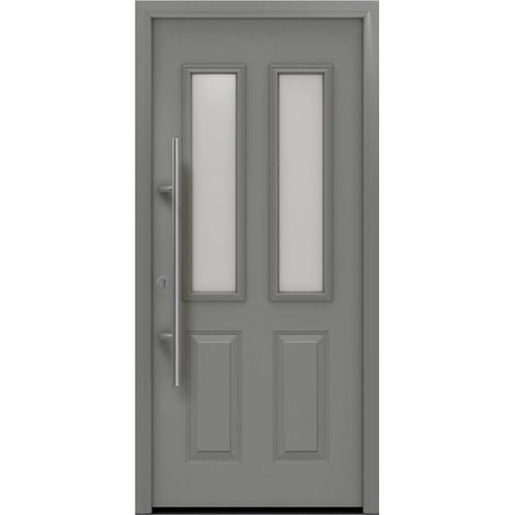 Hörmann Ecostar Haustür "ISOPRO Secur IPS 410S", graualuminium matt (RAL 9007), 110 x 210 cm (B x H), DIN Links