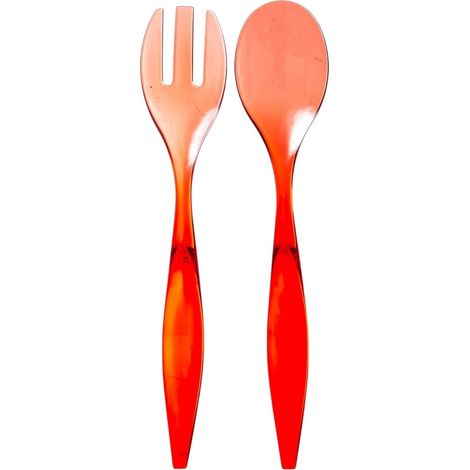 Lot de 2 couverts a salade 6 x 29 cm Grand Chef rose