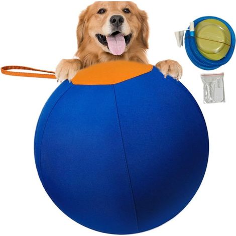 Grosse balle pour chien - Jouet interactif grande taille résistant aux déchirures - Ballon d'activité ludique pour chien - Occupe Les Chiens En Intérieur Extérieur Maison Voyage Anniversaire