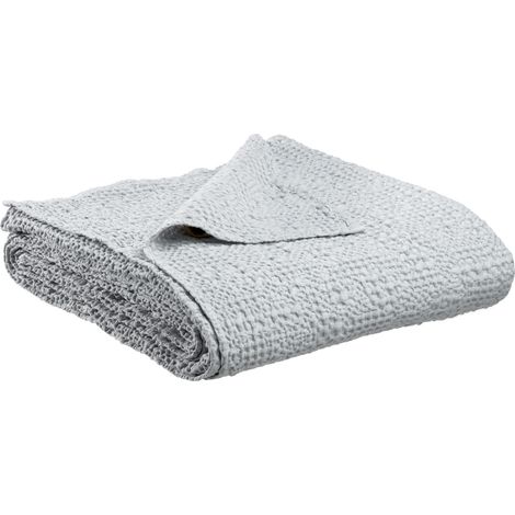 VIVARAISE - Jeté de lit Tana en coton 100% - 240 x 260 cm - Couleur Perle (1/5)