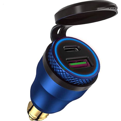 Adaptador USB para encendedor de motocicleta GABRIELLE, doble toma USB de 12 V PD 3.0 y QC 3.0 para BMW Motorrad