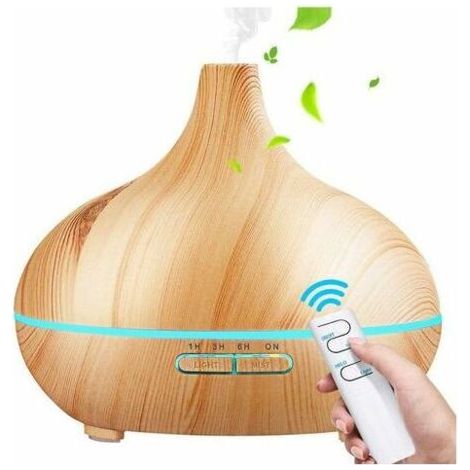 Diffuseur d'huiles essentielles, diffuseur de brume fraîche ultrasonique de 550 ml, diffuseur d'arômes de parfum électrique avec mode de brume réglable et 7 couleurs LED (1/4)