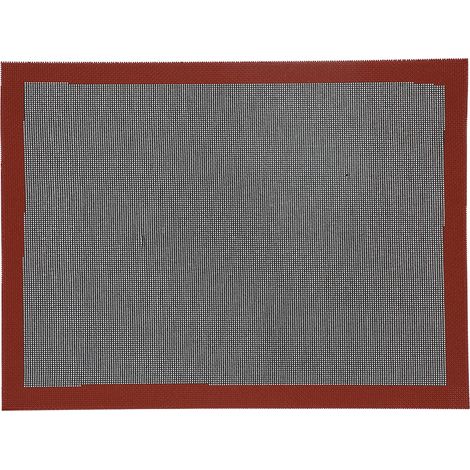 Perforierte, rutschfeste Silikon-Backmatte für den Backofen, hitzebeständig, ideal für Brot (Rot/Schwarz) (1/5)