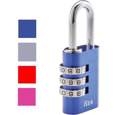 Iseo Lucchetto con Combinazione 30mm 3 Cifre Viola (1/2)