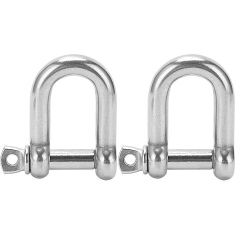 Lot de 2 manilles à vis M14 en acier inoxydable 304, robustes, en forme de D, pour bracelets en paracorde (1/5)