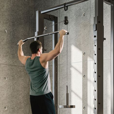 Poulie musculation maison. cable machine musculation exercices de flexion des biceps. des triceps et des bras