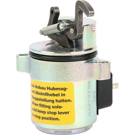 Électrovanne d'arrêt moteur Deutz, composant de fermeture du contacteur d'arrêt 0427-2733 12 V (1/5)