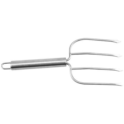 Fourchette à Barbecue en Acier Inoxydable 33 Cm, Fourchette à Viande Grillée Multifonction, Outil de Brochette pour Camping et Barbecue en Plein Air (1/5)
