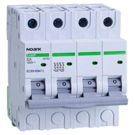 Interruttore PV Noark grigio 16 A 1000 V per fotovoltaico