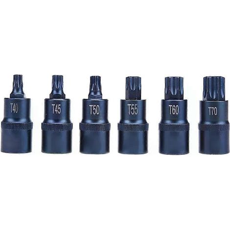 Embout de tournevis Torx 1/2 pouce, adaptateur multifonctionnel et pratique pour tournevis Torx T40 T45 T50 T55 T60 T70, compatible avec les clés à cliquet. (1/4)