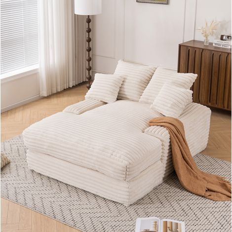 seduta poltrona soggiorno 137x175 ergonomica beige OKMYHOME (1/5)