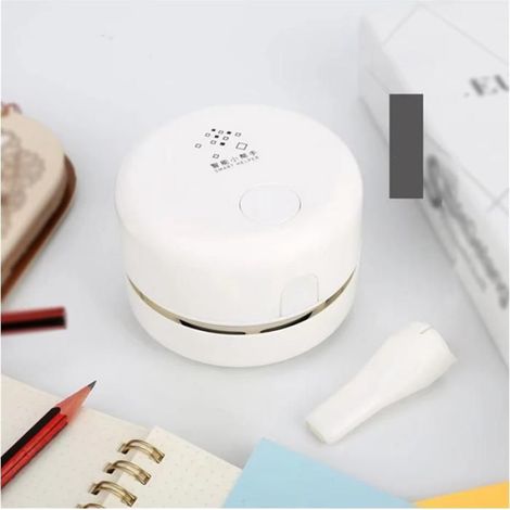 Mini Aspirateur de Bureau, de Bureau, Balayeuse, Aspirateur de Table, Outil de Nettoyage Blanc,1 x Mini aspirateur de bureau,Blanc (1/5)