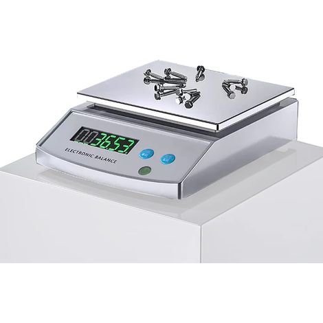 Báscula electrónica de precisión para repostería, recargable, de doble uso, con plato cuadrado de 300 g y 0,1 g. (1/5)