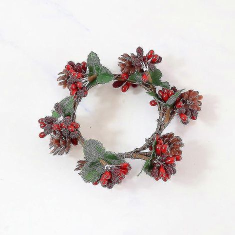 6 anillos para velas, adornos navideños con forma de hoja de té, anillos para servilletas, ideales para fiestas en casa, Halloween, Navidad y bodas. (1/2)
