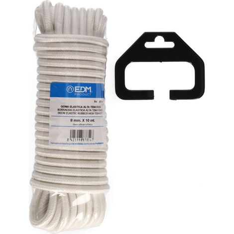 EDM Skein 10m Jauge en caoutchouc élastique blanc haute tendance 8mm (1/3)