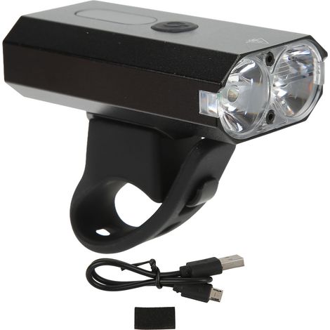 Wiederaufladbarer USB-Fahrradscheinwerfer mit Akkuanzeige – Frontlicht für Nachtfahrten (1/5)