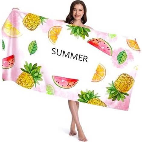 CSPARKV 70cmx140cm Serviette de Plage en Microfibre Grande, Serviette de Plage Femme - Couverture de Plage légère, Anti-Sable et à séchage Rapide -pour - Bord de mer, Plage, Natation, Fitness, Campin (1/5)